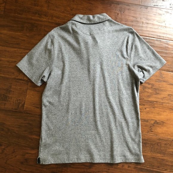 Banana Republic mens luxury touch polo shirt gray heather M medium - Picture 4 of 4